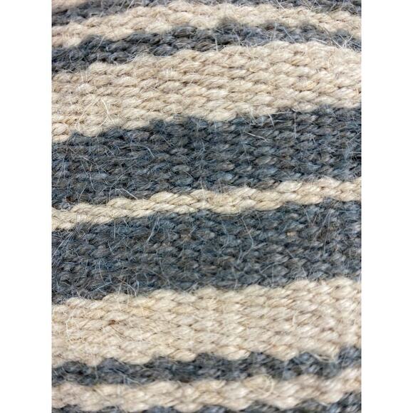 NWT Creative Co-op Set of 2 Jute Woll Basket with Leather Loop 6" and 4" - Picture 2 of 8